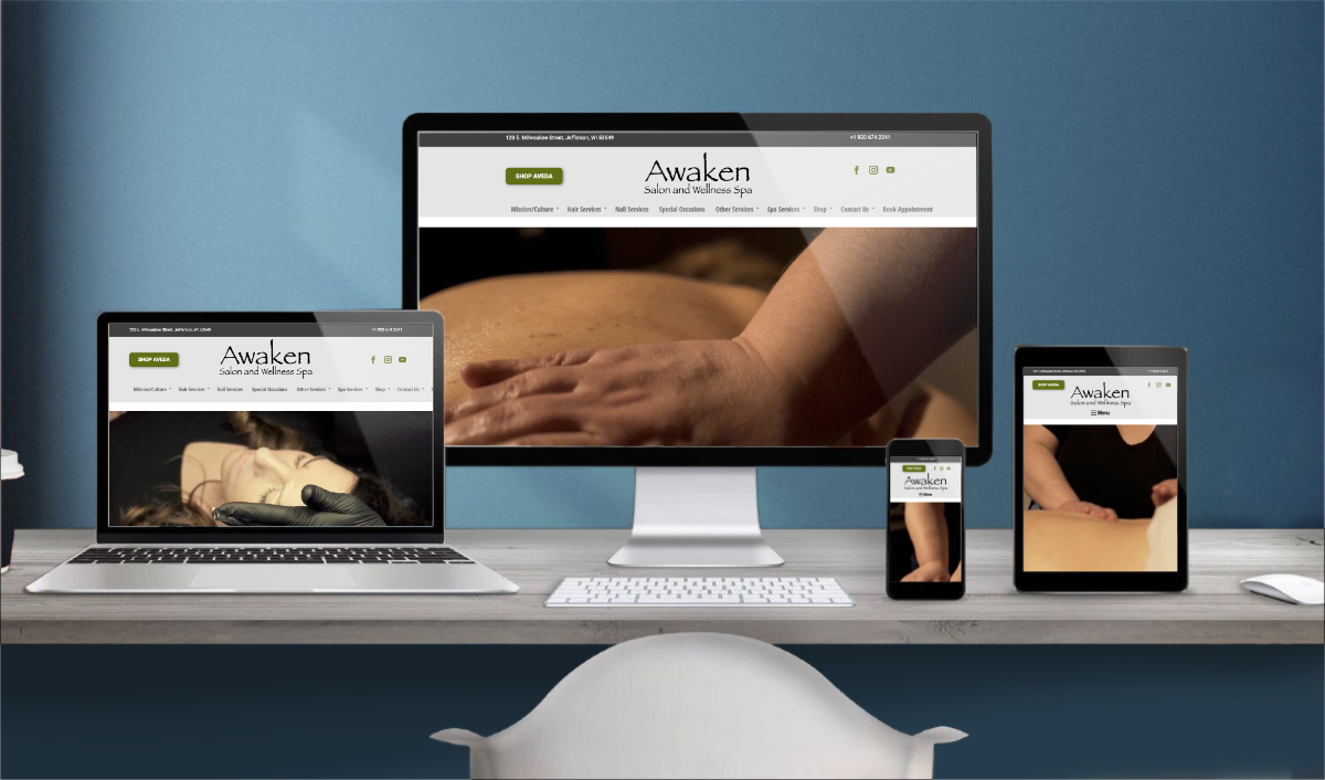 Awaken Salon and Wellness Spa Website